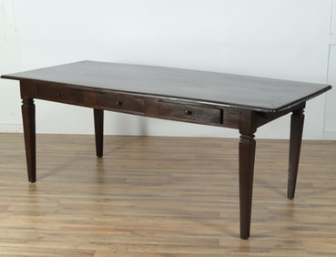 Ralph Lauren Style Walnut Stained Dining Table