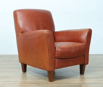 French Deco Style Leather Chair