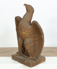 Painted Plaster Eagle Sculpture