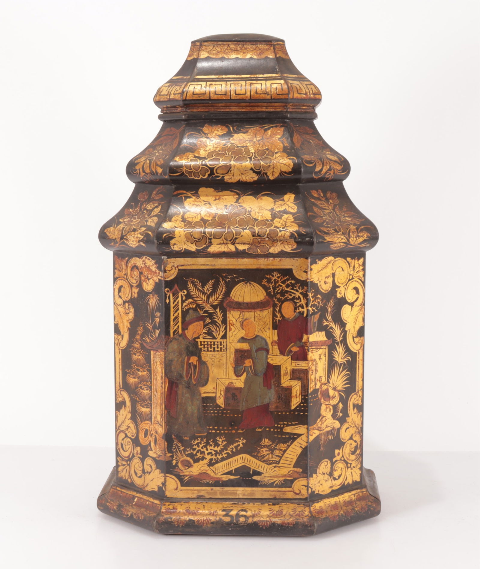 Regency Chinoiserie Tole Tea Canister (1 of 8)