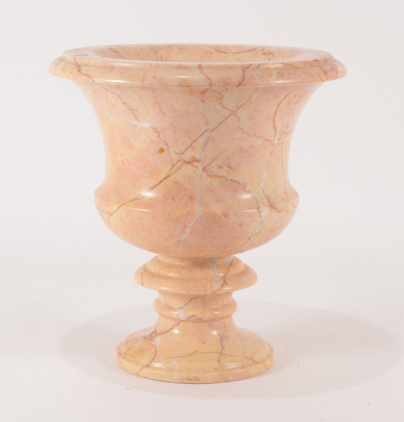 Marble Urn Shaped Vase: Marble urn shaped vase 11 3/4"H x 11 1/8"W From Arethusa Farm Litchfield Connecticut
