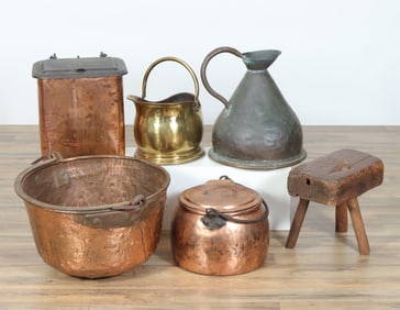 Brass, Iron and Copper Fireplace Accessories