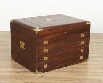 English Mahogany Flatware Chest