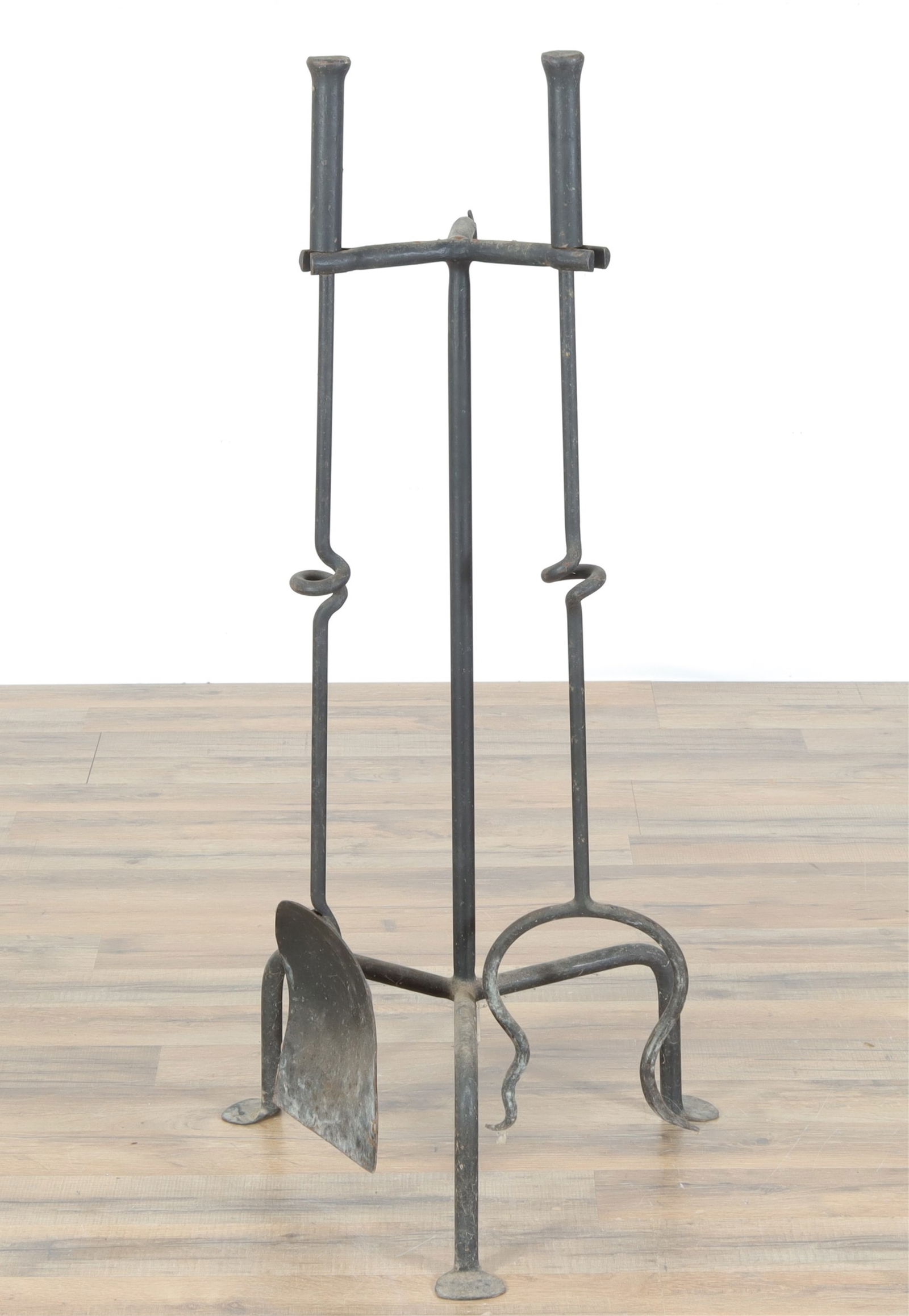 Wrought Iron Fireplace Tools & Stand (1 of 4)