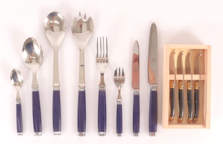 Scof 74 Pc. Cordes Flatware & Laguiole Cutlery