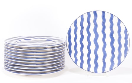 Vietri - Blue Stripped Dinner Plates