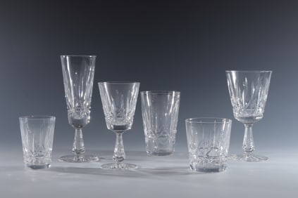 56 Pieces Waterford Rosslare Crystal Stemware