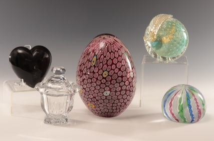 Murano Paperweights & Baccarat Glassware