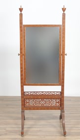 Edwardian Painted Mahogany Cheval Mirror