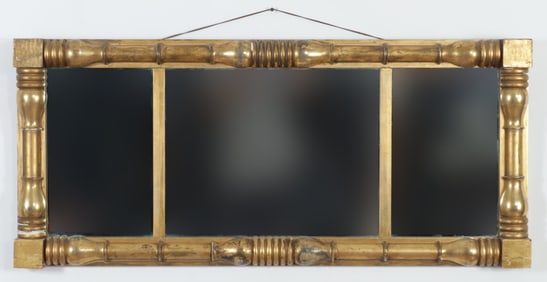 Late Federal Gilt & Composition Overmantel Mirror