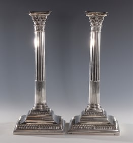 Pair of George III Sterling Silver Candlesticks