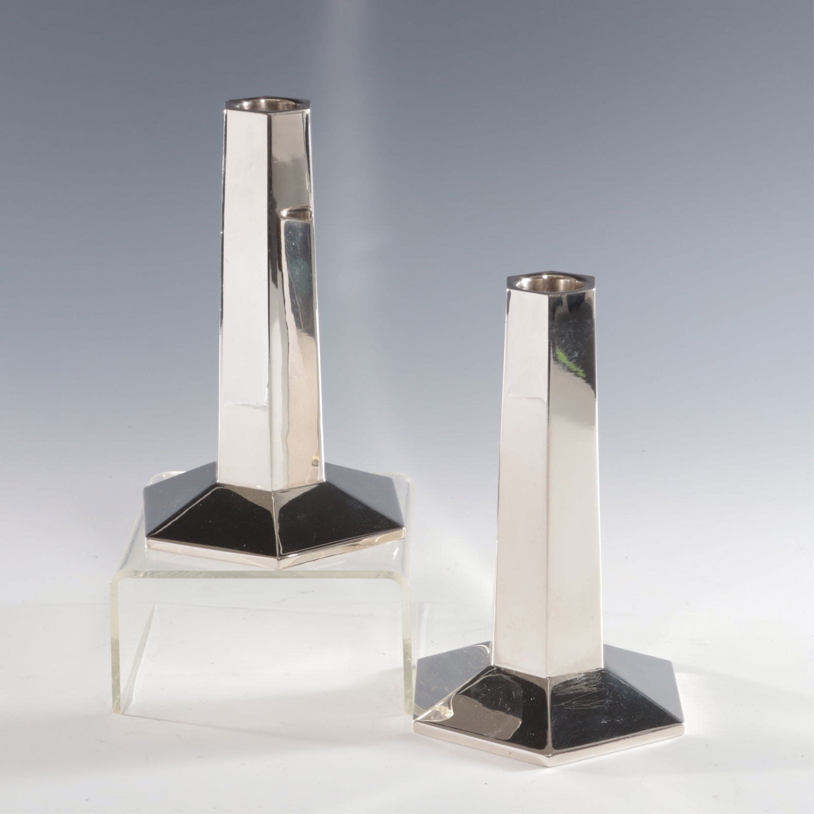 Pair of Tiffany & Co F. L. Wright Candlesticks (1 of 4)