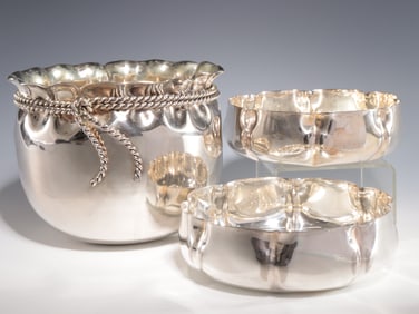 Christian Dior Silverplate Wine Chiller & Bowls