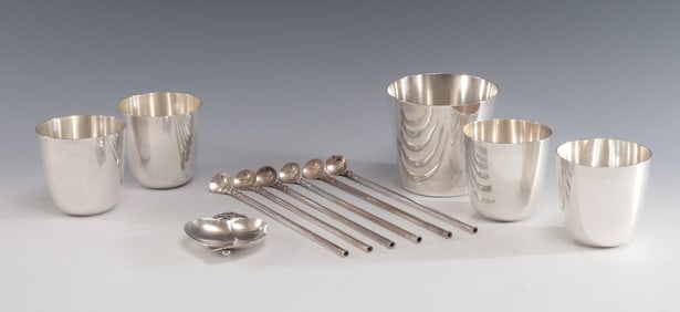 Tiffany & Co. Sterling Silver Cups/Dish/Swizzle