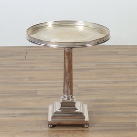 English Sterling Silver Tray on Stand