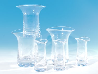 Simon Pearce - Six Barre Style Vases