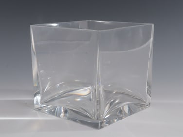 Baccarat Low Square Vase