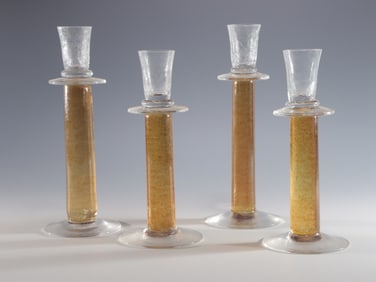 Union Street - Glass Candle Sticks