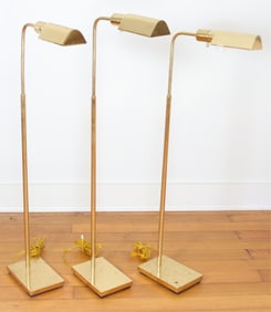 Three Casella Style Brass Reading Lamps