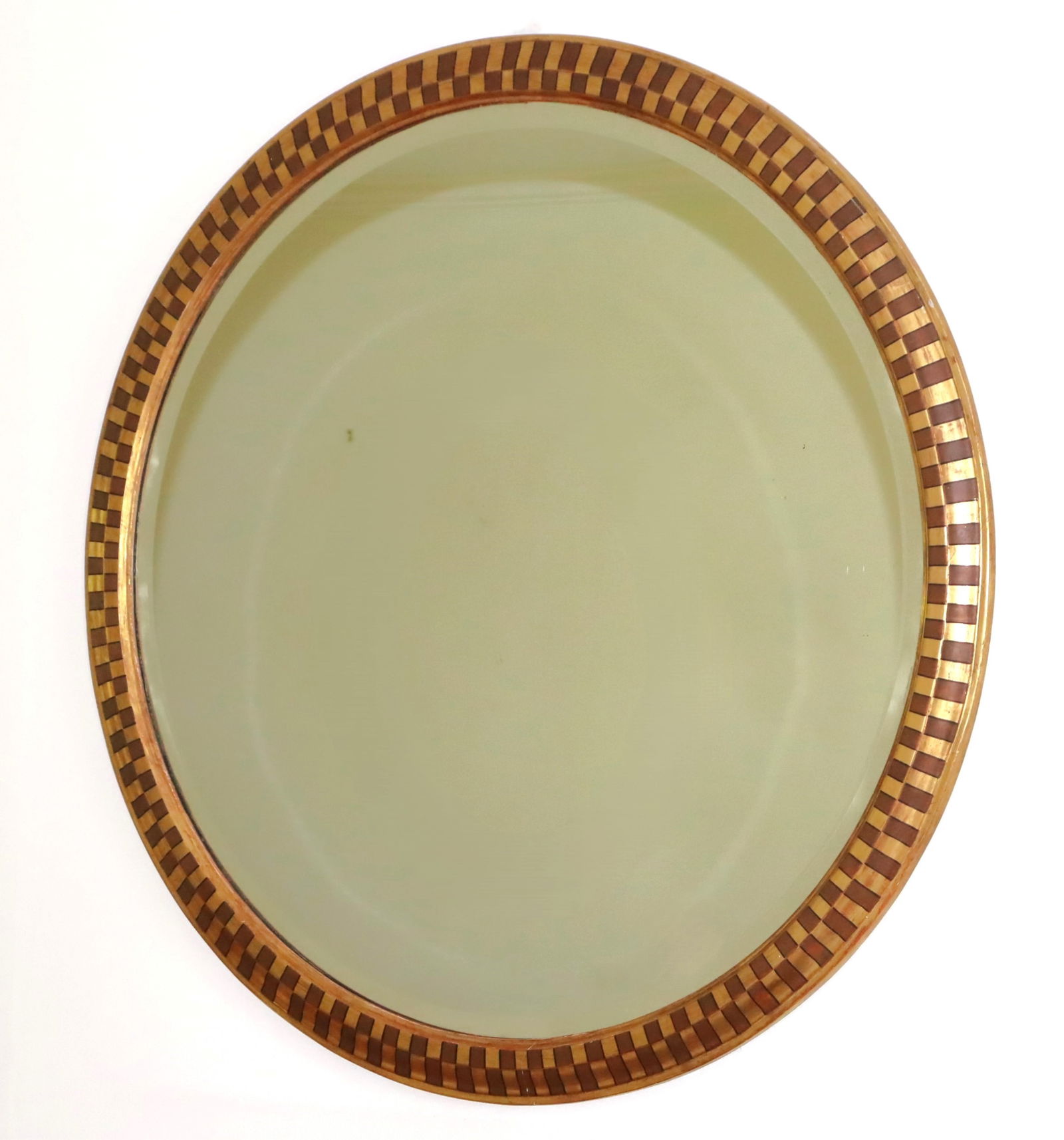 Contemporary Painted & Gilt Circular Mirror (1 of 5)