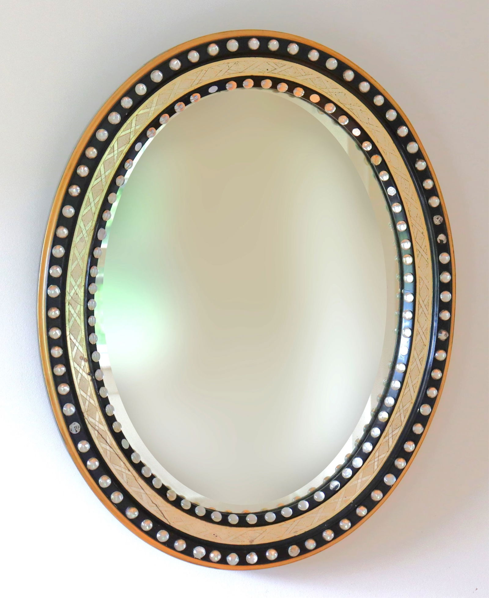 Irish Parcel Gilt Silvered & Ebonized Mirror (1 of 6)