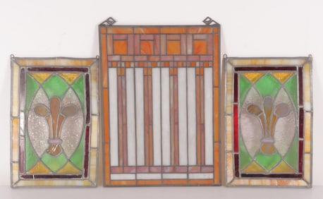 European & Frank Lloyd Wright Style Stained Glass