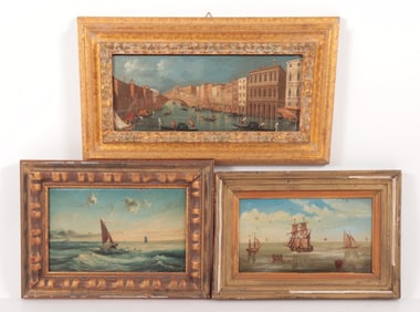 Italian School - Rialto Bridge & Others - O/C