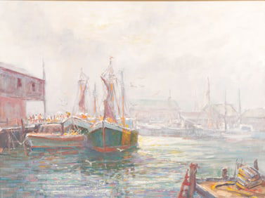 Roger W. Dennis - Glouster Harbor - O/C