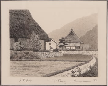 Tanaka Ryohei - Country Road No. 4 - Etching