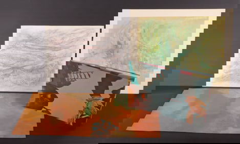 Marion Greenstone- 3 Abstract Works - mixed media