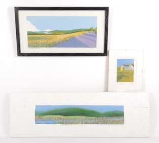 C. Kirk - 3 Landscapes- paint, gouache