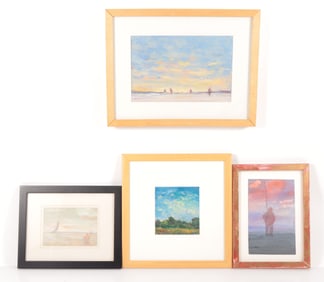Donald Bracken - 4 Works - W/C, Pastel, Paint