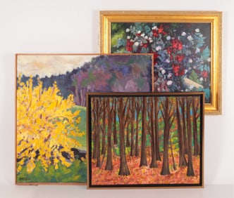 20th C. Floral & Landscape Paintings