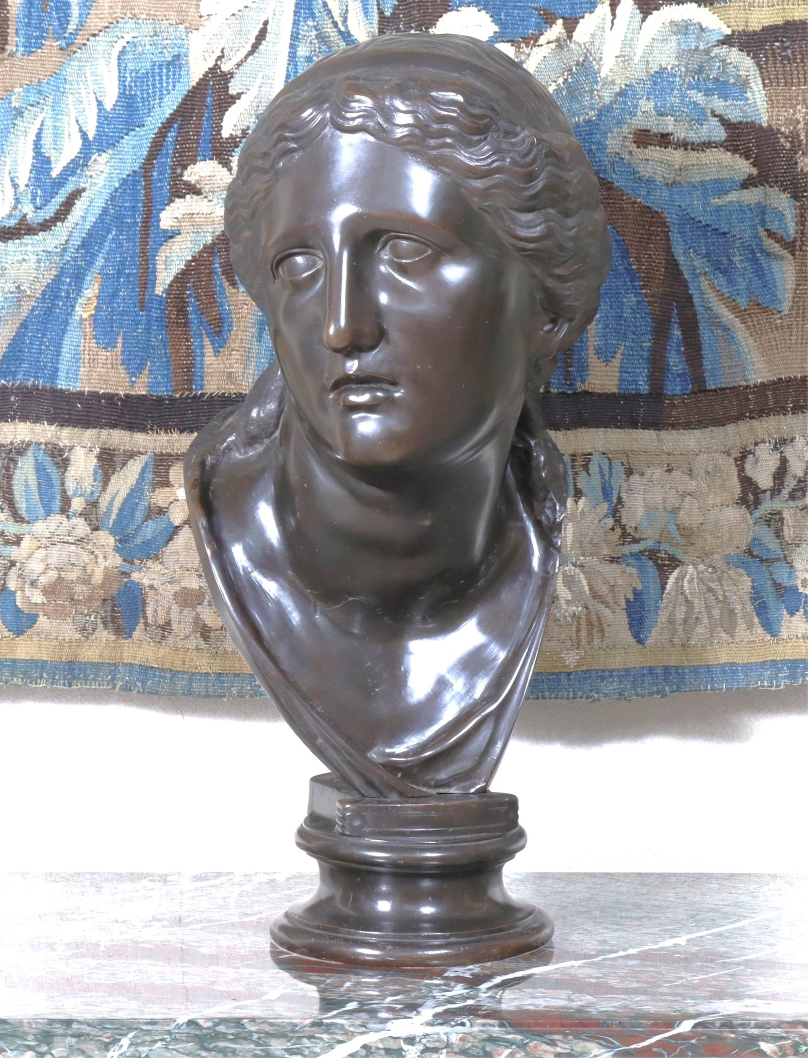 Bronze Bust of Niobe After The Antique: Bronze Bust of Niobe After The Antique 25.25" H Property from a renowned fashion executive, Washington, CT.