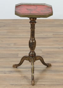 Chinese Export Scarlet & Black Lacquered Table