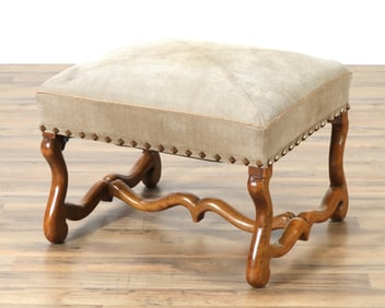 Louis XIV Walnut Bench, E. 18th C.