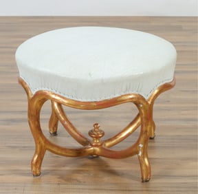 Rococo Style Giltwood Bench, 19th C.