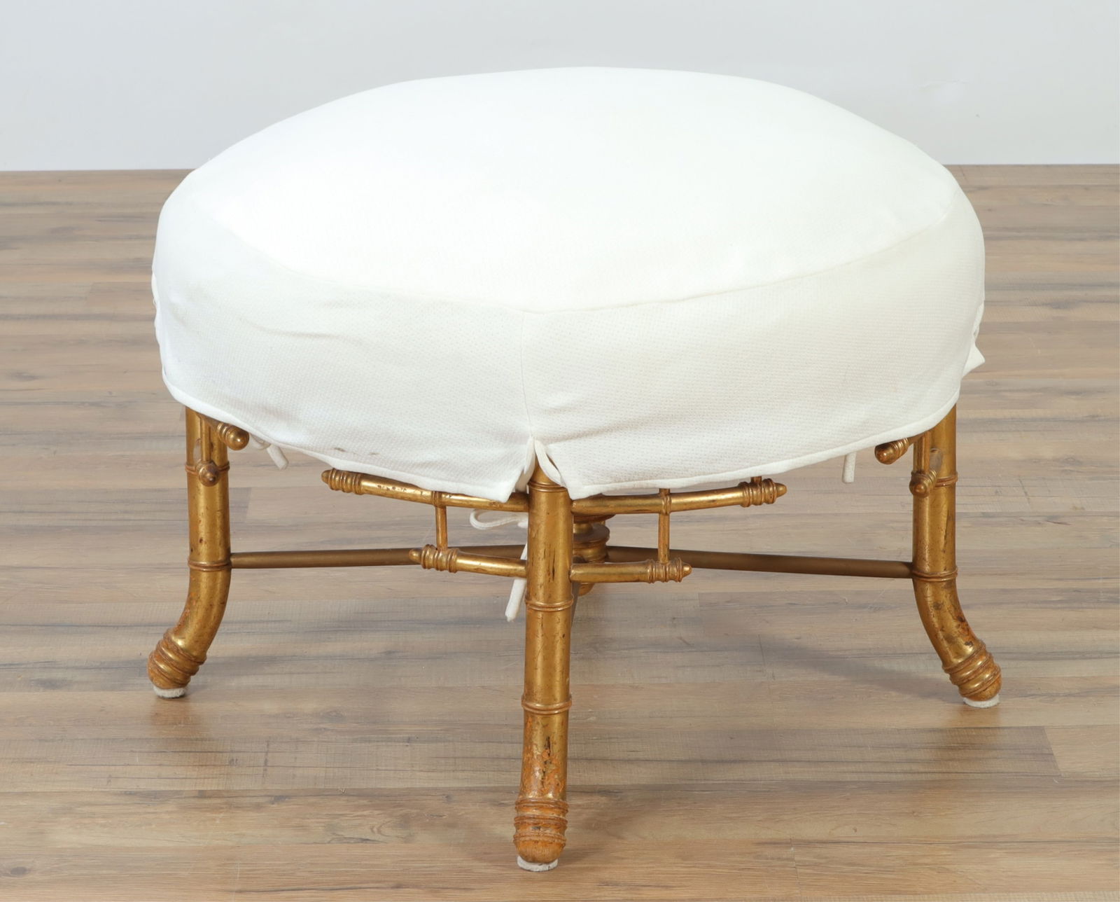 Napoleon III Giltwood Faux Bamboo Bench, 19th C. (1 of 4)