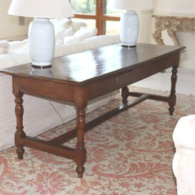 French Oak Tavern Table, 19th C