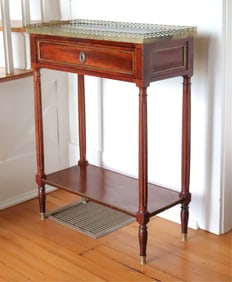 Louis XVI Brass Mounted Mahogany Console