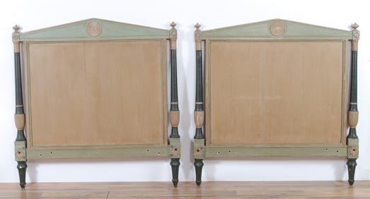 Pair Directoire Painted Headboards/Daybed