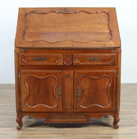 French Provincial Cherry Slant Front Desk