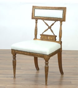 Italian Classical Giltwood Side Chair, 18th C.