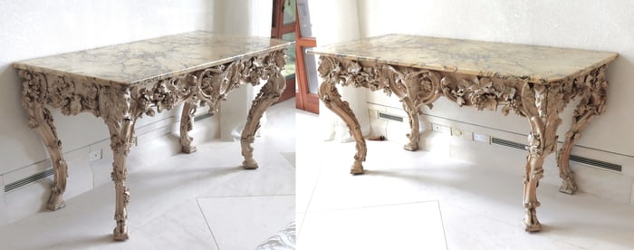 Pair of George II Carved Pine Consoles