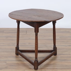George III Oak Cricket Table, 18th C.