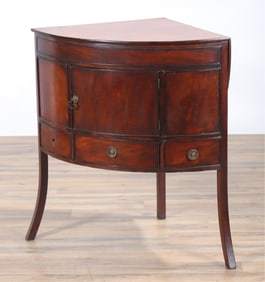 Late George Mahogany Corner Washstand, 19th C.