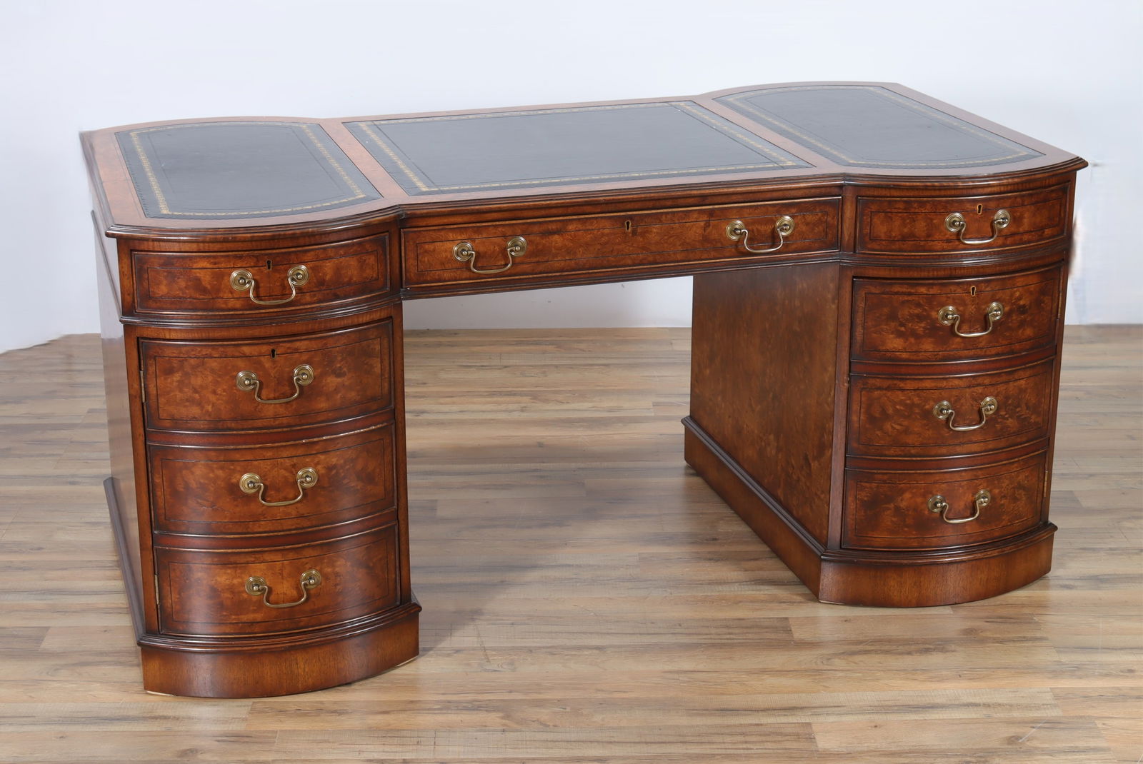 GIII Style Burl Walnut Partners Desk (1 of 9)