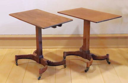 Matched Pair of Regency Mahogany Side Tables