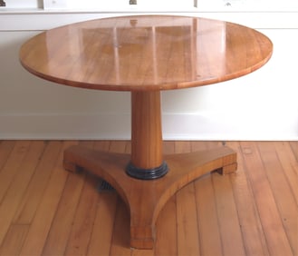 Biedermeier Ebonized Cherry Center Table