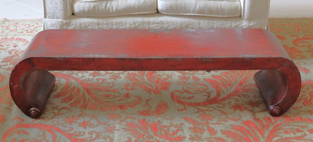 Chinese Scarlet Lacquered Coffee Table